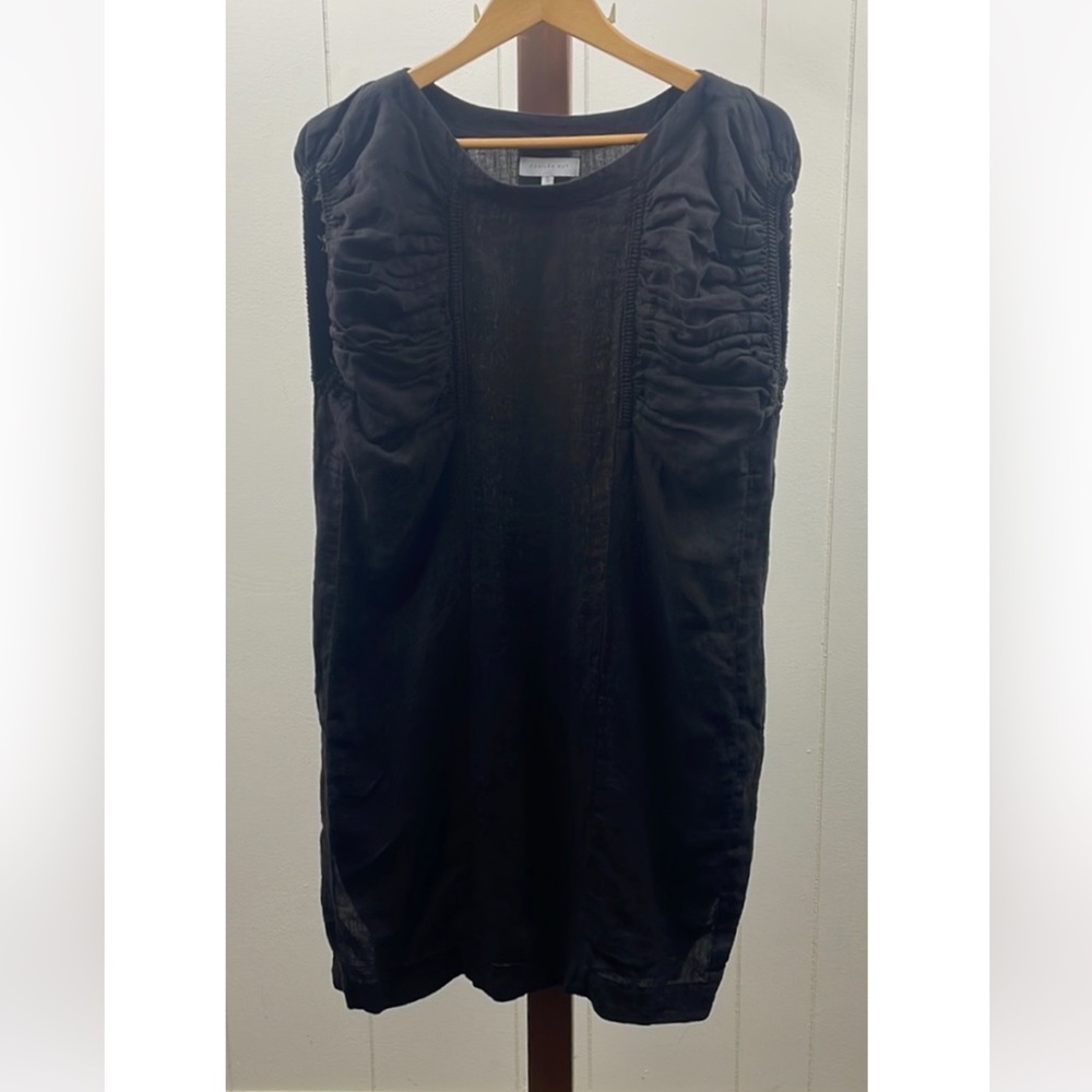 Casilda Mut Black Sleeveless Linen Lagenlook Dress